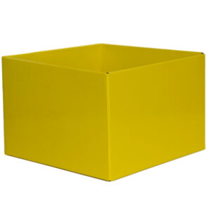 Large Flower Box - Gloss - 220mm x 220mm x 140mmH / Yellow
