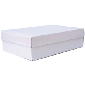 Small Gourmet Gift Box w/Lid - 34cm x 22cm x 9cmH / White