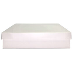 Large Gourmet Gift Box w/Lid - 40cm x 30cm x 9cmH / White
