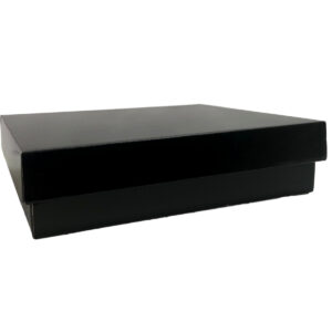 Chocolate Box Base & Lid - 25.5cm x 22cm x 6cmH / Black