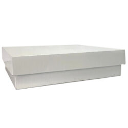 Chocolate Box Base & Lid - 25.5cm x 22cm x 6cmH / White
