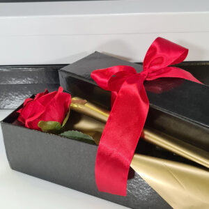 Single Rose Box - 71cmL x 8cmW x 7cmH / Gloss Black