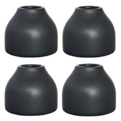 Hive Vessel Ceramic Vase (Set/4) - 5cmD x 9cmH / Black s4