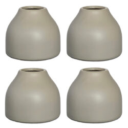 Hive Vessel Ceramic Vase (Set/4) - 5cmD x 9cmH / Taupe -2