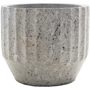 Large Colosseum Cement Vase 15cmD x 13cmH -1
