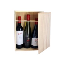 Lg Wood Hamper with Wood Lid - 37cmL x 26cmW x 11cmH Natural -1