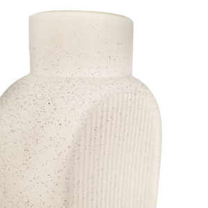 Lg Horizon Ceramic Vase - Top 7.8cmD x 22cmH / White close -1