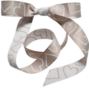 Amore Fabric Ribbon - 25mm x 13.7mtrs / Nude -1