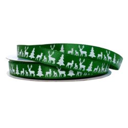 200-189 Christmas print satin ribbon