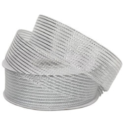 Fine Mesh with Metallic Thread - 25mm x 25mts / Silver