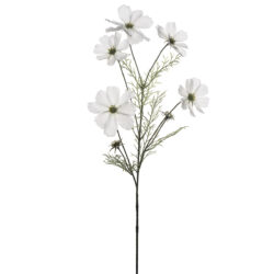 Artificial Cosmos Spray - 75cm / White