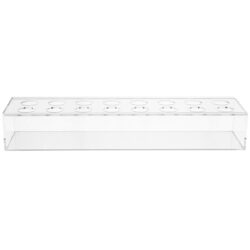 Acrylic Rectangle Flower Holder x 16 holes - 40cmL x 10cmW x 6.5cmH