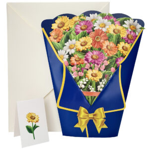 3D Popup Greeting Card / Mixed Daisies