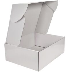 Med Folding Gift Box - 26cmW x 19.5cm x 9cmH / White