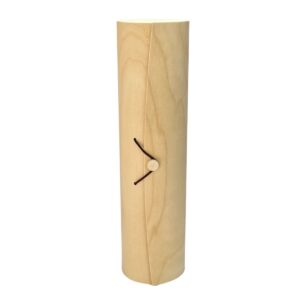 Cylinder Wood Wine Box with Elastic Loop - 9cmDiam x 35cmL / Natural -1