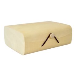Wooden Gift Box w/Elastic Loop Closure Natural
