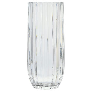 Magnifique Heavy Ribbed Cylinder Vase - 10cmD x 24cmH -2