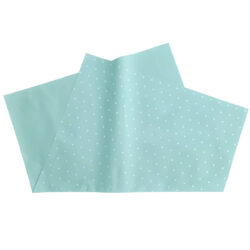 Spotty Premium Matte Poly - 70gsm - 50cm x 70cm x 50 PRE FOLDED sheets / Green w/White Spots -1
