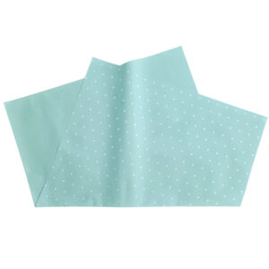 Spotty Premium Matte Poly - 70gsm - 50cm x 70cm x 50 PRE FOLDED sheets / Green w/White Spots -1