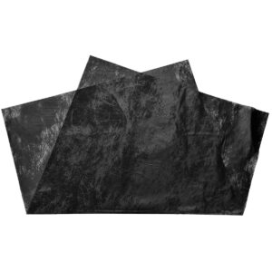PRE FOLDED Silky Non Woven Wrap - 25gsm - 50cm x 70cm x 50 sheets / Black -1