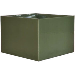 Medium Flower Box - Gloss - 17cm x 17cm x 12cmH / Fern -1