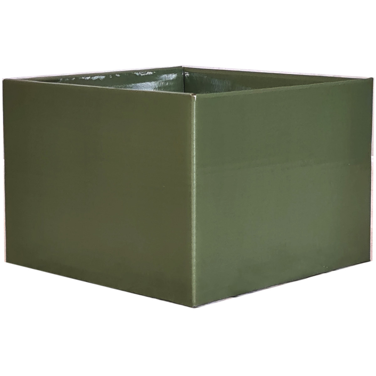 Medium Flower Box - Gloss - 17cm x 17cm x 12cmH / Fern -1