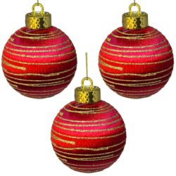 red velvet baubles