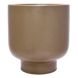 Serene Ceramic Pot 14.5cmDiam x 16.5cm / Pecan