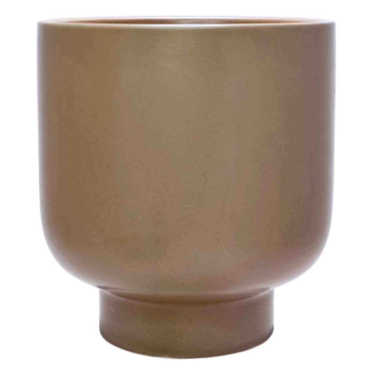 Serene Ceramic Pot 14.5cmDiam x 16.5cm / Pecan