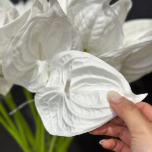 Real Touch Anthurium - 67cmL / White close up