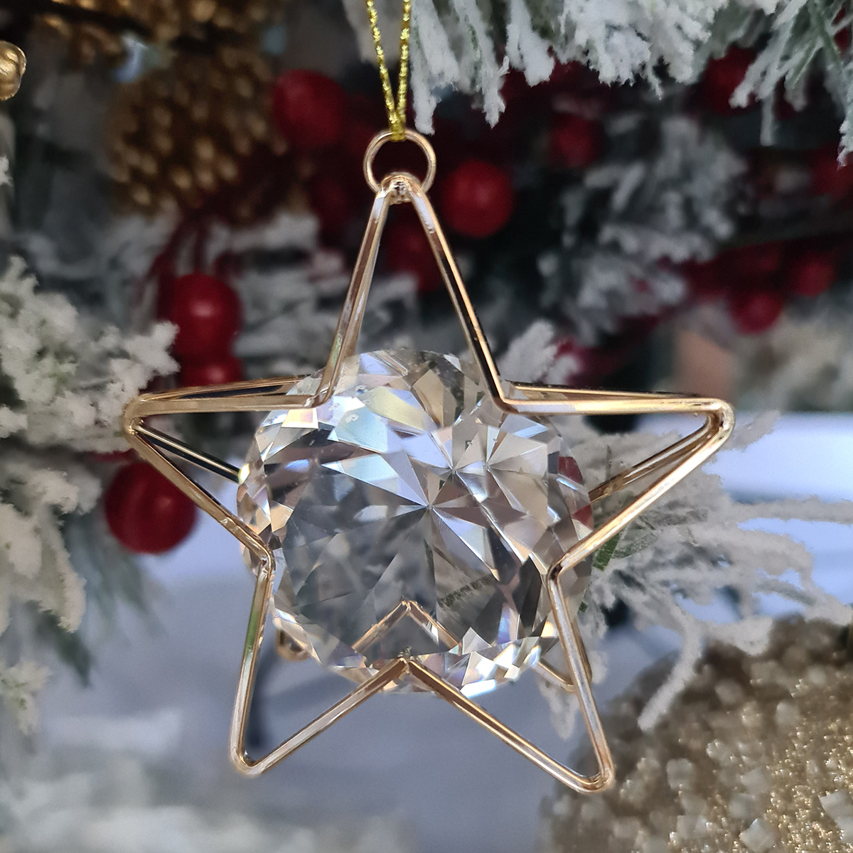 Star Diamond Hanging Christmas Ornament - Image 2