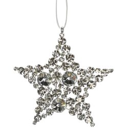 Silver Sparkle Hanging Star