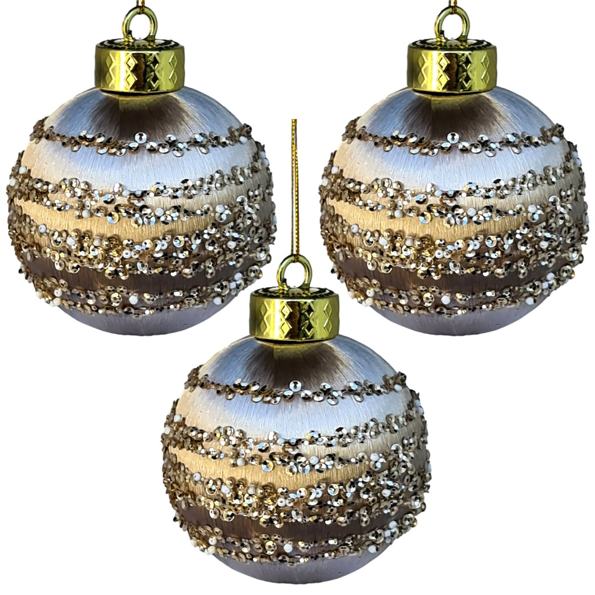 Christmas Champaign Satin Bauble