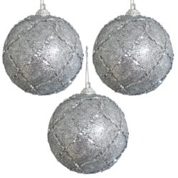 christmas silver bauble