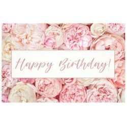 Birthday Pink Flower Wall Card x 50
