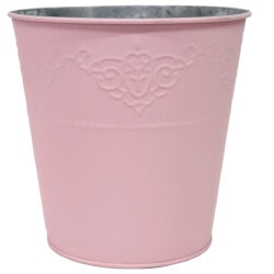 Antique Embossed Bucket / Light Pink