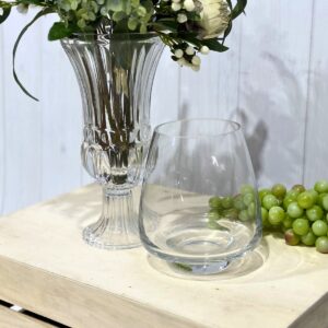 floral craft pots baskets ceramic planter vases-tapered glass vase glassware