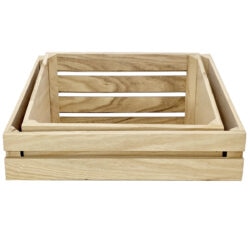 S/2 Wooden High Back Trays