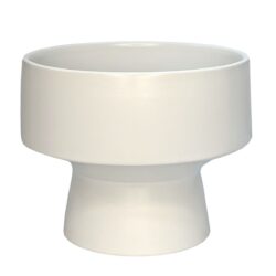 Clique Ceramic Footed Vase/White