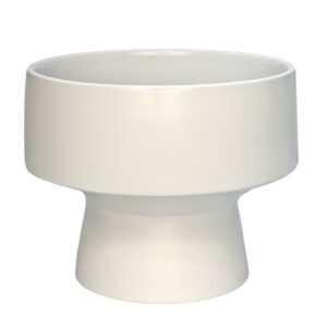 Clique Ceramic Footed Vase/White