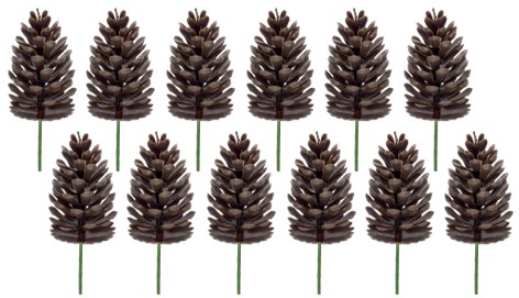 Artificial Pine Cones - Pack of 12 - Image 2