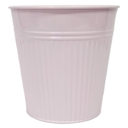 Round Metal Pail Bucket / Baby Pink