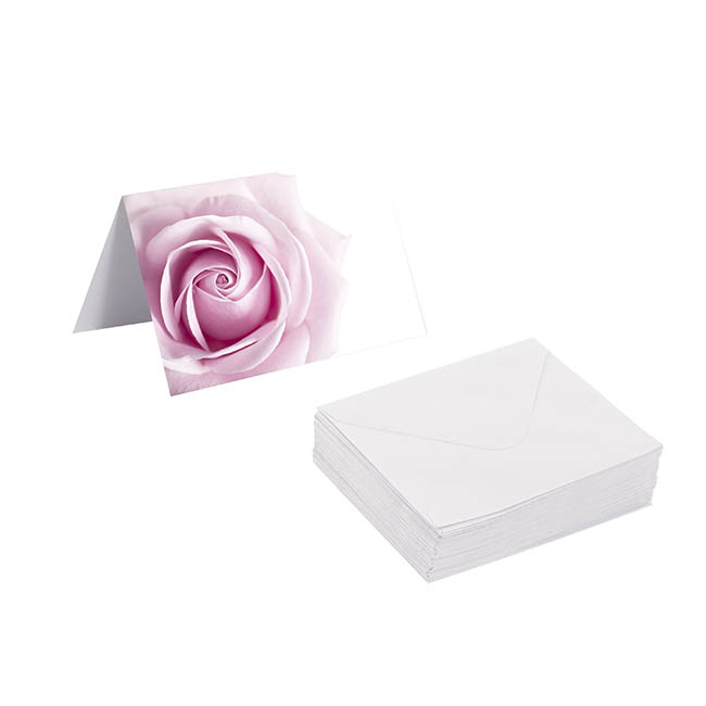 pink rose fold card