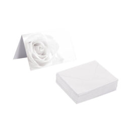 white rose fold card