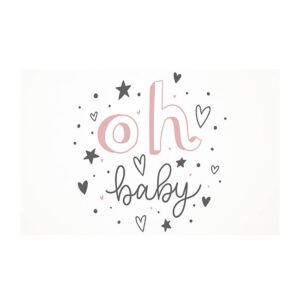baby shower card pink