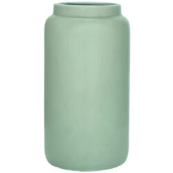 Sorrento Rimmed Cylinder Ceramic Vase - 25cmH / Sage