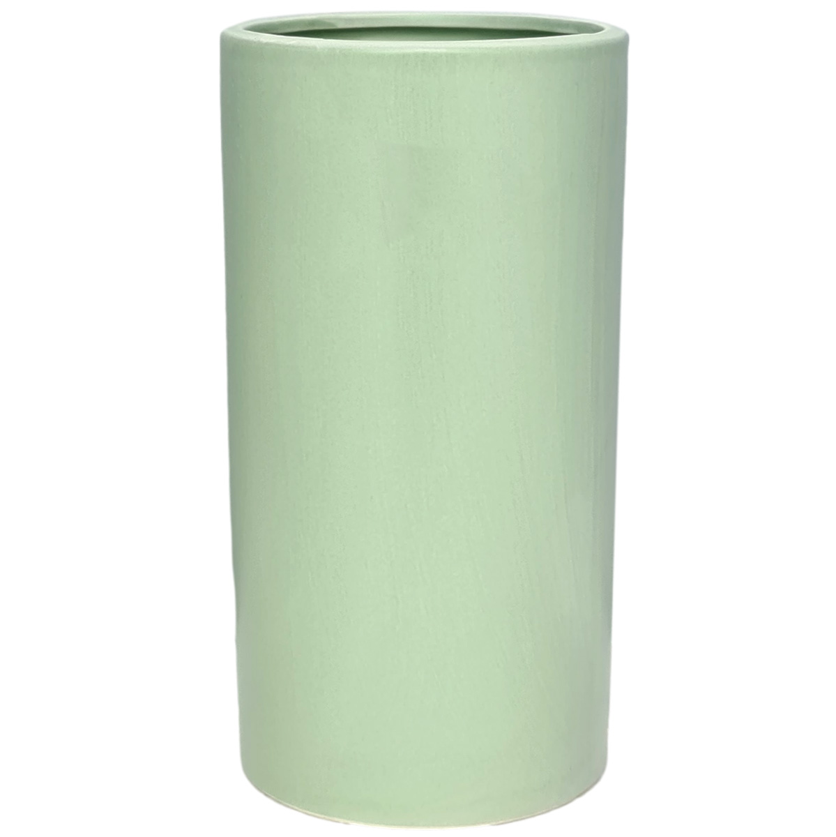 Verona Small Cylinder Vase 10.5cmD x 20cmH/Sage Fizz