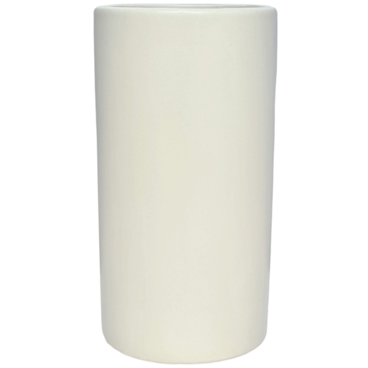 Verona Small Cylinder Ceramic Vase 10.5cmD x 20cmH / Stone