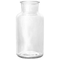 Small Glass Bottle Vase - 16cmH