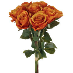 Rose Bundle x 8 - 37cm /Orange